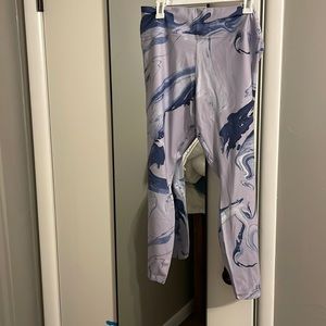 Nike One Luxe purple marbled leggings